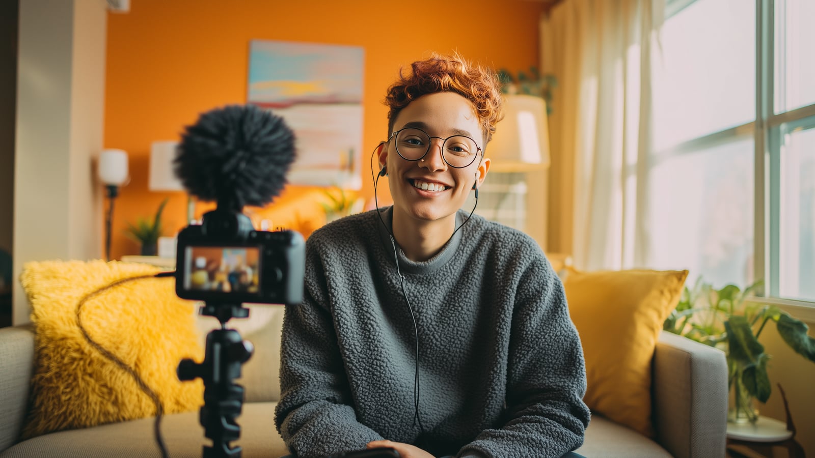 Content creator in professional setup